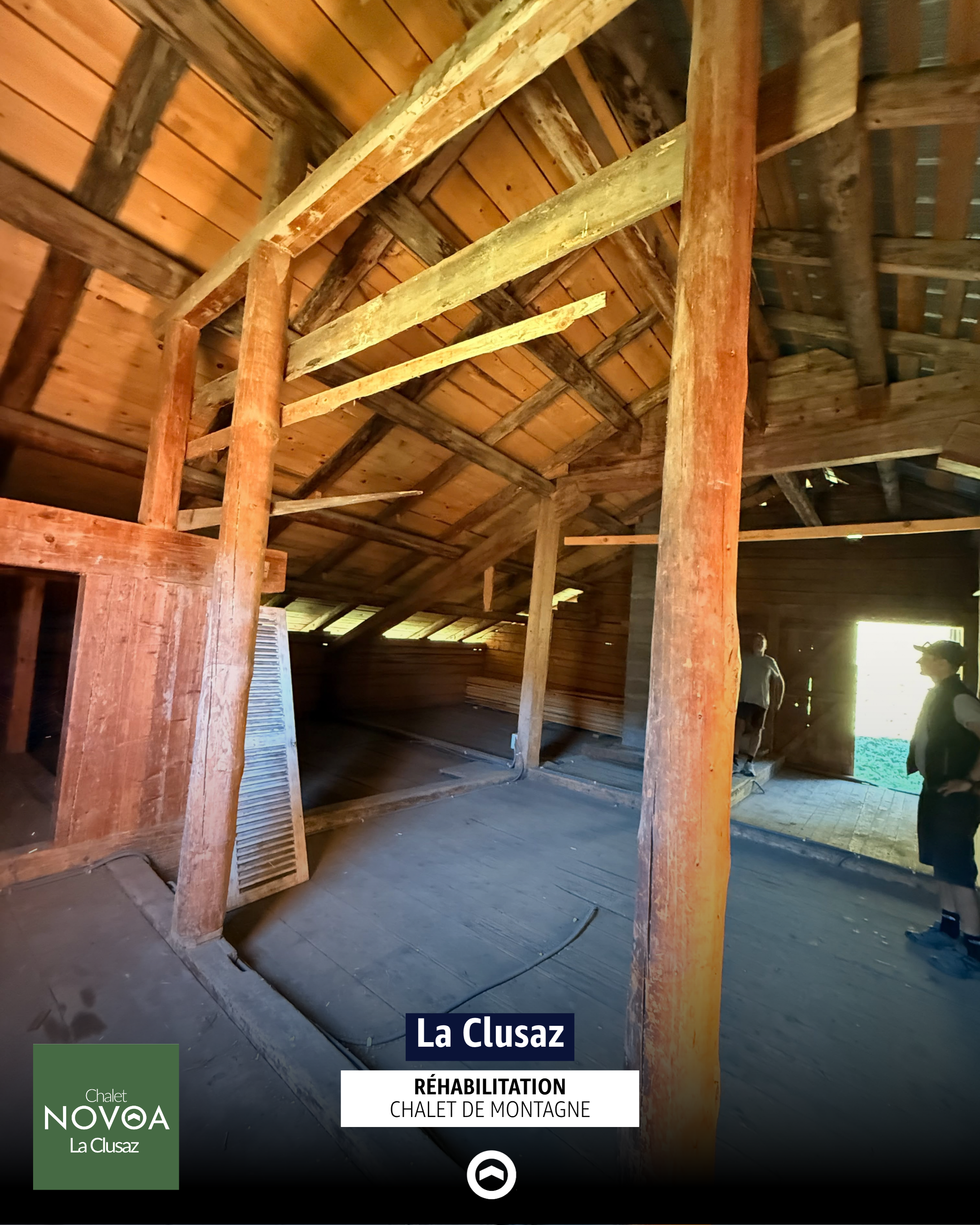Novoa à La Clusaz : les travaux de réhabilitation commencent à l’intérieur du chalet