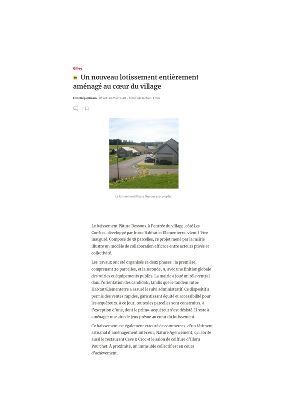 L’Est Républicain – 5 octobre 2025