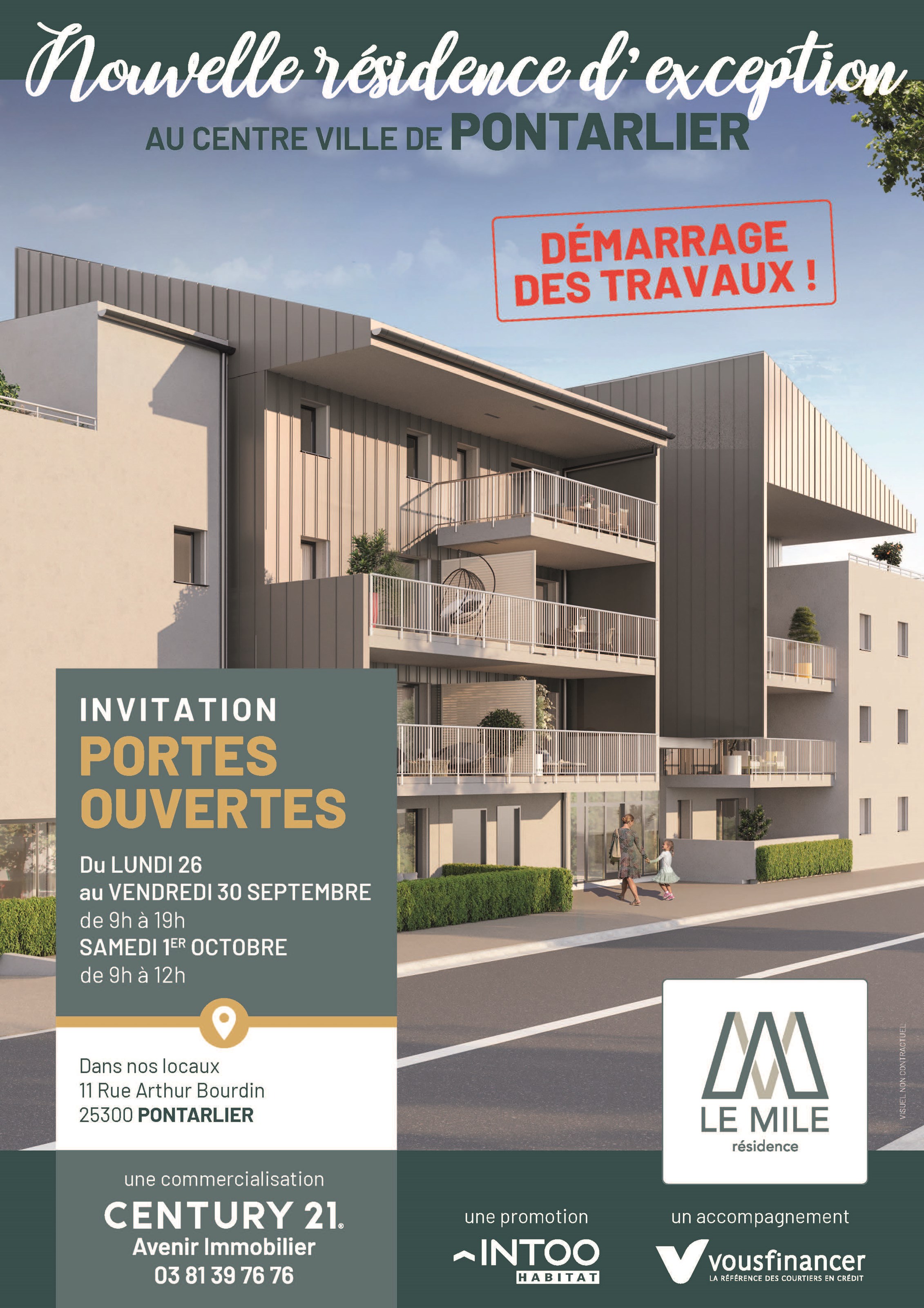 PORTES OUVERTES - Démarrage des Travaux ! - Résidence "Le Mile" à Pontarlier