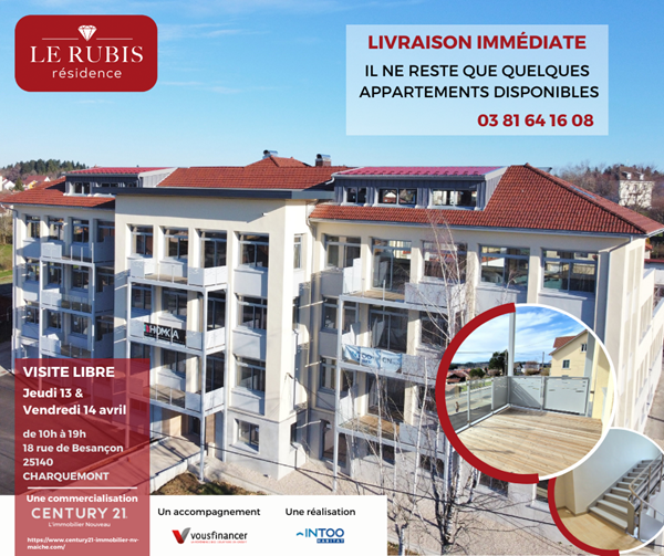 VISITE LIBRE : Résidence &quot;Le Rubis&quot; à Charquemont - Dernières opportunités!